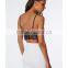 Delicate eyelash zip back lace bralet women lace top