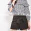 Big discounts special design A-line tie waist black shorts womens