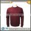 Men's long sleeve pullover shirt with elastic neck and waist rib