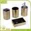 Hotel Metal Bathroom Accessory Set With Dispenser Tumbler Toothbrush Holder Soap Dish