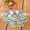New stylish fashion short pants baby ruffled bloomer with bowknot