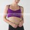 Custom 88% Polyester 12% Spandex Sexy Bra Purple Gym Wear for women