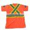High visbility reflective breathable orange safety T-shirt