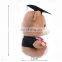 Low price plush sitting graduation teddy bear toy with doctor hat