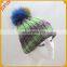 Stable Hat Wholesale Top Quality Arcylic Fabric Custom Knitting Hasoft Knitted Beanie Fur Bobble Pom Ski Winter Hats