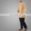 Light Brown Men Basic Button Down Tunic Top Islamic Men Clothing Turkey Thobe