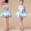 Fashion designed milk silk hot drill children girl latin dance dress ET-078