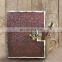 Handcrafted Indian Embossed Leather Journal w/ Wrap handmade leather journal c