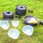 camping cookware pot sets for picnic and outdoor use