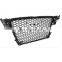 Chrome Frame Black Mesh W/Chrome Rings RS5 Style Grille Fit 09-11 for Audi A5 S5