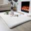 Customized Square  New Pure White  Bedroom  Living Room Big Shaggy Area Faux Fur Carpets