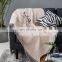 RAWHOUSE nordic pink gray plain color cotton throw blanket woven
