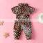 Children's Leopard Print Sling Romper Jumpsuit