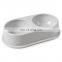 Macarons plastic double bowl large dog food water bowl