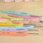 Knitting Tool Plastic Handle Sweater Needle Colorful Soft-skinned Aluminum Crochet Hooks Needle With 8pcs Each Set