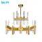 Modern Crystal Led Pendant Light Gold Glass Home Decor Chandelier Lighting
