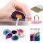 Fashion Agate Stone Gold Plated Nail Color Ring Palette Nail Display Manicure Irregular Random Color Nail Pallet