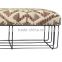 French Style Wooden Frame Upholstery Bench,Fabric covered Bench,Long Upholstery Bench
