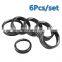 6Pcs Air Conditioner And Audio Switch Knob Decorative Ring Buttons Rotary Cover Trim Frame Heater Control For Ford F150 16-2018