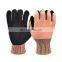 Fluorescent orange Cut Resistant HPPE Glass Fiber Gloves Nitrile Coating on Palm work safety garden gloves