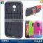 china supplier hybrid combo kickstand phone case for moto G2