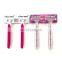 Manufacturer made triple blade shavers lady personal care disposable shaving shaver