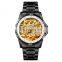 SKMEI 9230 Luxury Brand Stainless Steel Skeleton Automatic Mechanical Men Watches