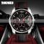 fashion SKMEI 9106 large dial men wristwatch chronograph quartz leather watch