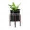 Bamboo Plant Stand Adjustable Width, Modern Planter Holder Display Potted Rack Home Decor Indoor Suitable for 8-12