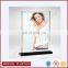 solid block custom wholesale acrylic display photo frame with base