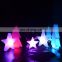 plastic outdoor light up /wireless festival party decorative mini lighted plastic led stand Christmas light star/tree/snow lamp