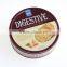 Embossing Empty Custom Gift Box Round Cookies Tin