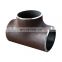 Stainless steel butt weld pipe fitting equal reducing seamless tee Butt weld pipe fitting