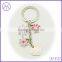 high grade polished metal enamel cloisonne keychains for handbags