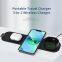 3-in-1 drahtloser Ladest?nder tragbares Reise-Ladeger?t 3-in-1 drahtloses Laden für Smartphone stark magnetisch faltbar