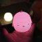 Vente en gros de lampes de nuit en silicone LED animées de dessins animés en forme de lapin, lanternes animales pour enfants, lumières décoratives dotées d'un capteur tactile, cadeau pour enfants