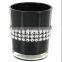 Black & White Glass Candle Holders with Diamonds Trim Glass Cup For Wedding Votive Candle Holder