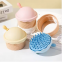 Shampoo Brush with Mirror Soft Tooth Dry Wet Plastic Relieves Itching Removes Dandruff Ice Cream Massage Hair Brush