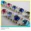 Sew on Crystal Cup Chain Sapphire Pointback Rhinestone Chain Roll 10 Yards