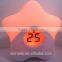 EN71-1-2-3 approval Star Shape Room Thermometer Temperature Displayer LED Color Changing Night Light Lamp for Babies Kids