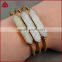 Hot sell fashion jewelry design accessories gold rough white agate druzy accessories stones cuff bangle bracelet