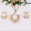 Cheap Fashion 18K Gold Plated Pearl Flower Jewelry Sets