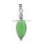 Fashion Women Style Rugby Shape Big Blue Opal Pendant