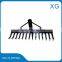 22 tine metal leaf rake / large metal garden rake