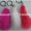 Fashion Dyed 100% Genuine Fox Tail Fur Accessory for Bags