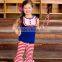 Hot sale summer posh teen girl matching clothing set 4th of july patriotic outfit set for babies