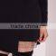 plus size chain hem midi dress in black for fat women