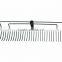 32 Teeth Wooden Handle Heavy Duty Garden Steel Rake Head
