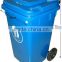 outdoor industrial 100 liter plastic recycle garbage bin with wheels