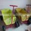 wooden wagon Red Wood Railing Children Kid Garden Cart TC1812M